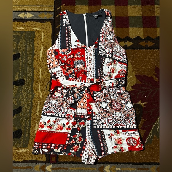 Guess‎ Patchwork Print Romper - Picture 1 of 8